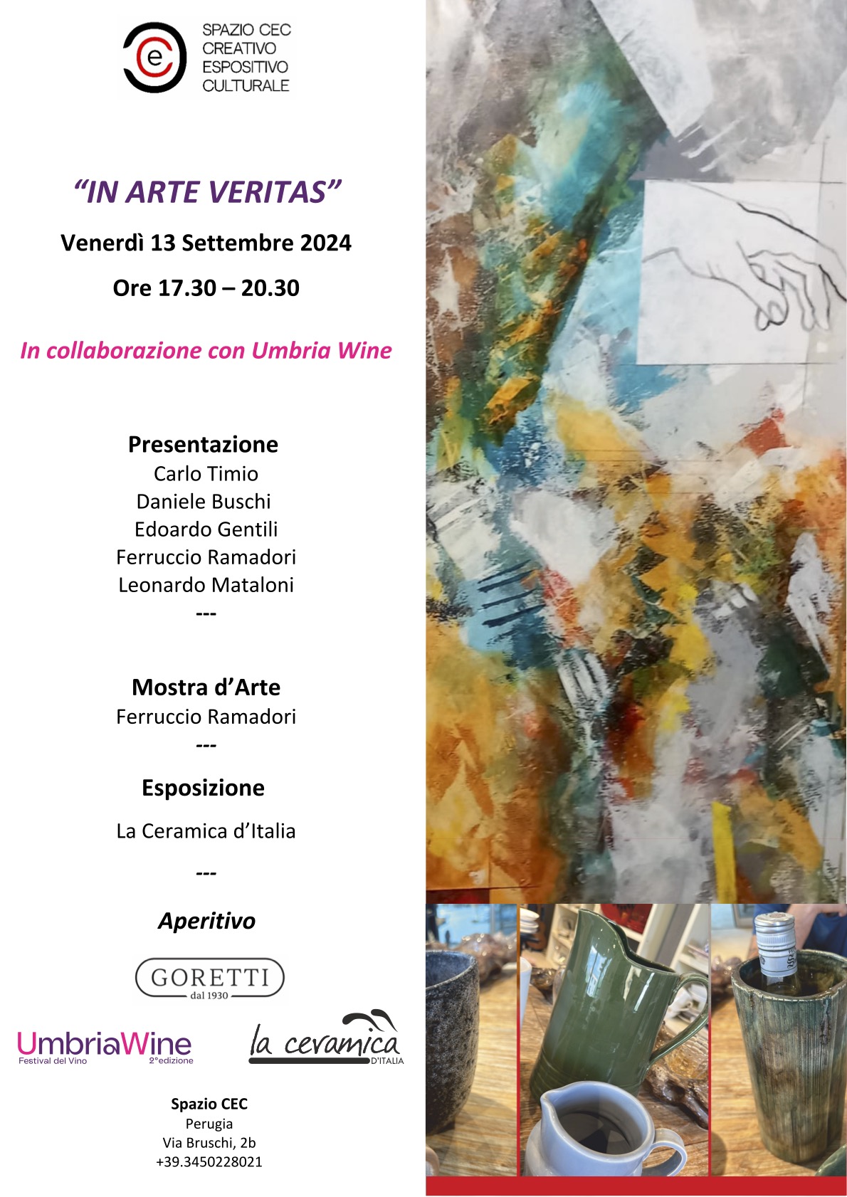 “In Arte Veritas” allo Spazio CEC